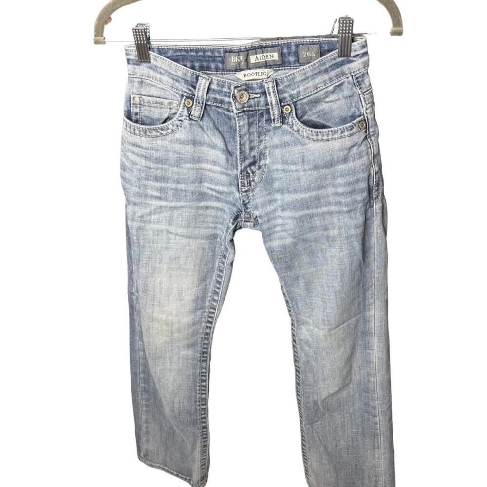 Buckle BKE Aiden Bootleg Men's Denim Jeans Size 26 Short Heavy Stitch